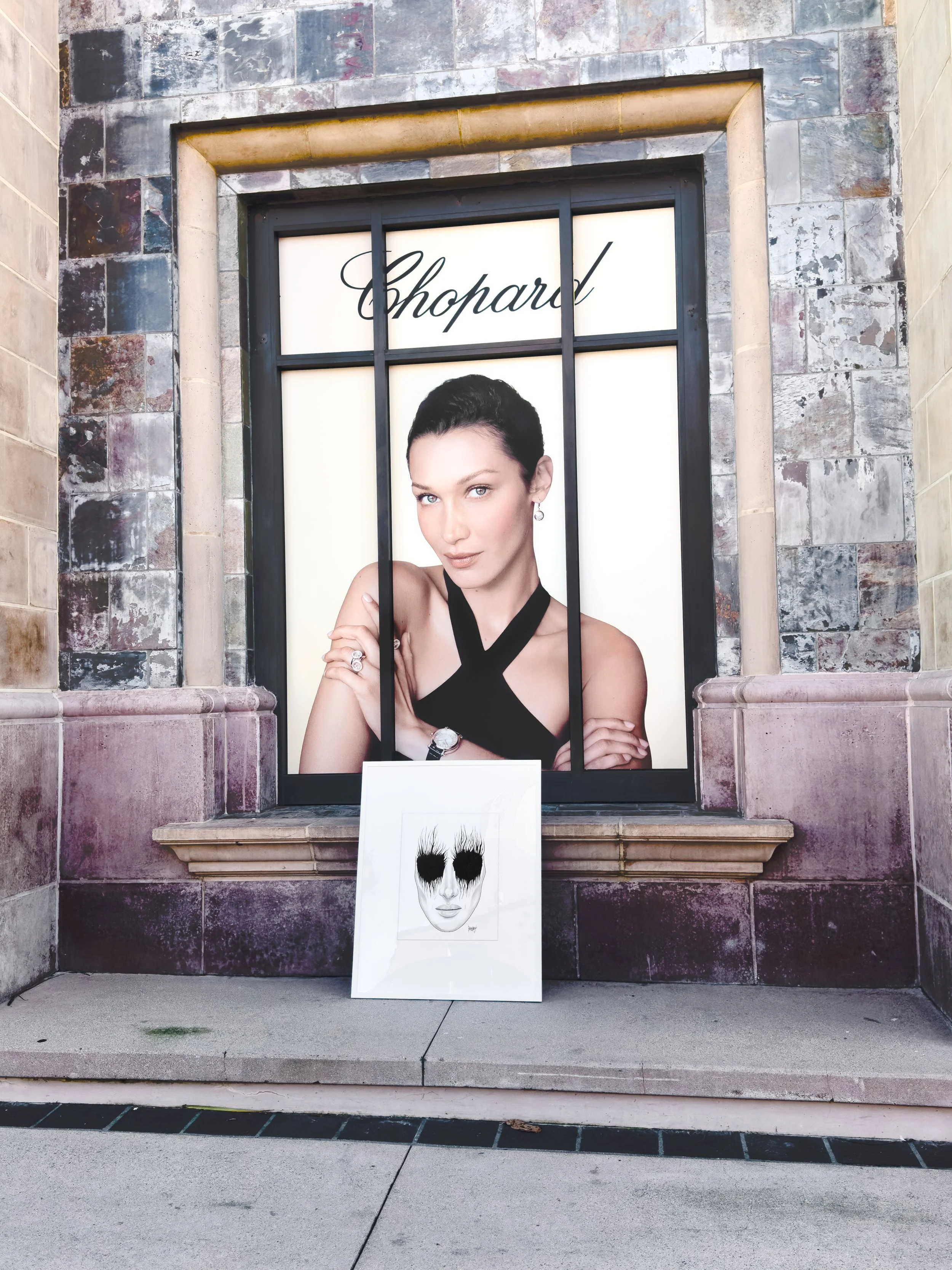 bryan-barnes-art-director-designer-fine-artist-bella-hadid-chopard-display-norwegian-black-metal-corpse-paint-makeup-fine-art-pencil-drawing-portrait