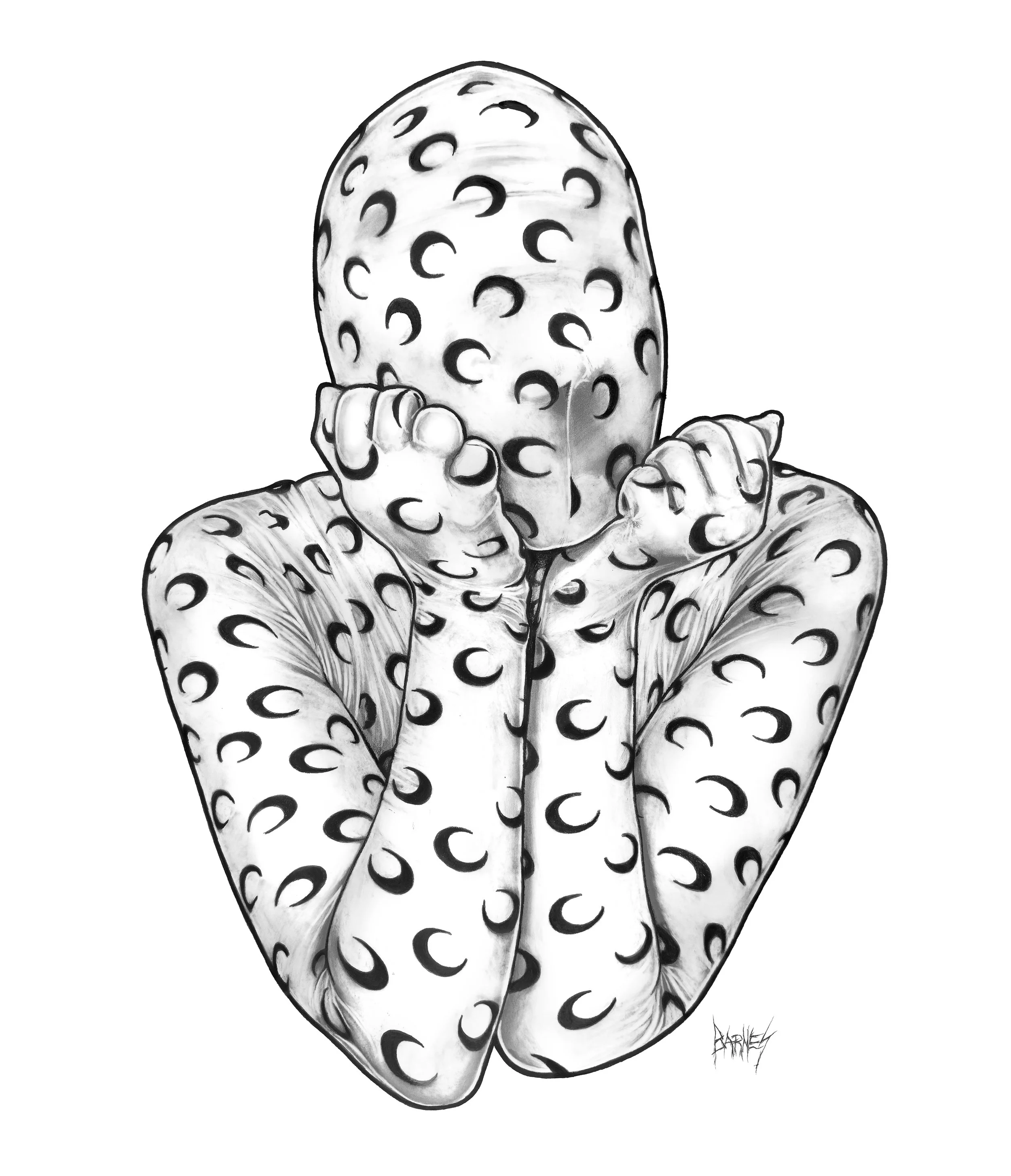 bryan-barnes-art-director-designer-fine-artist-marine-serre-all-over-moon-print-catsuit-balaclava-luxury-fashion-dreamer-fine-art-pencil-drawing-artist