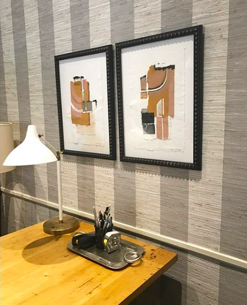 framed mixed media pieces available at Acquisitions on Miami Circle, Atlanta