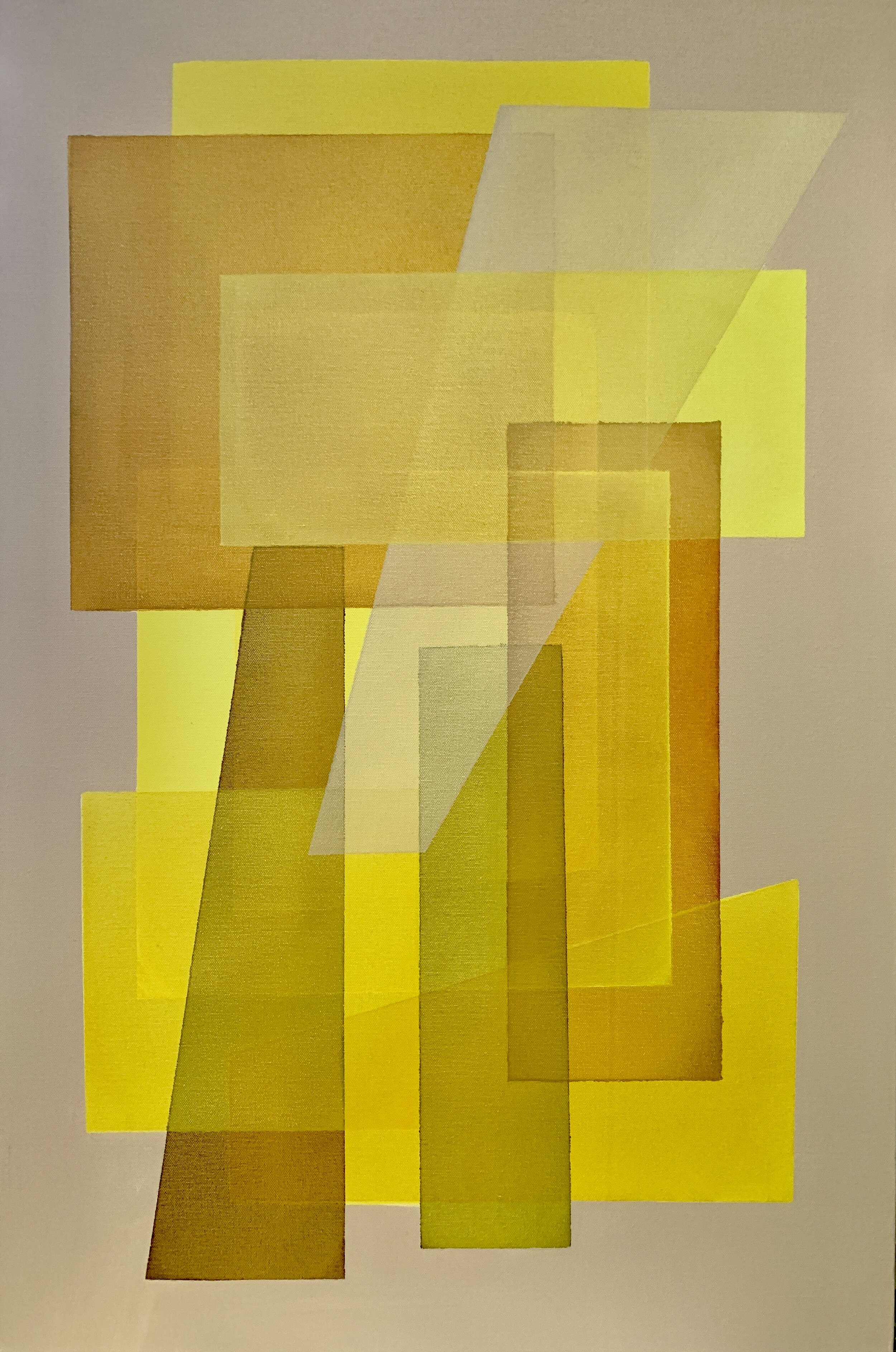Faded Shapes in Yellow II | 2019 | acrylic on canvas | 36 x 24