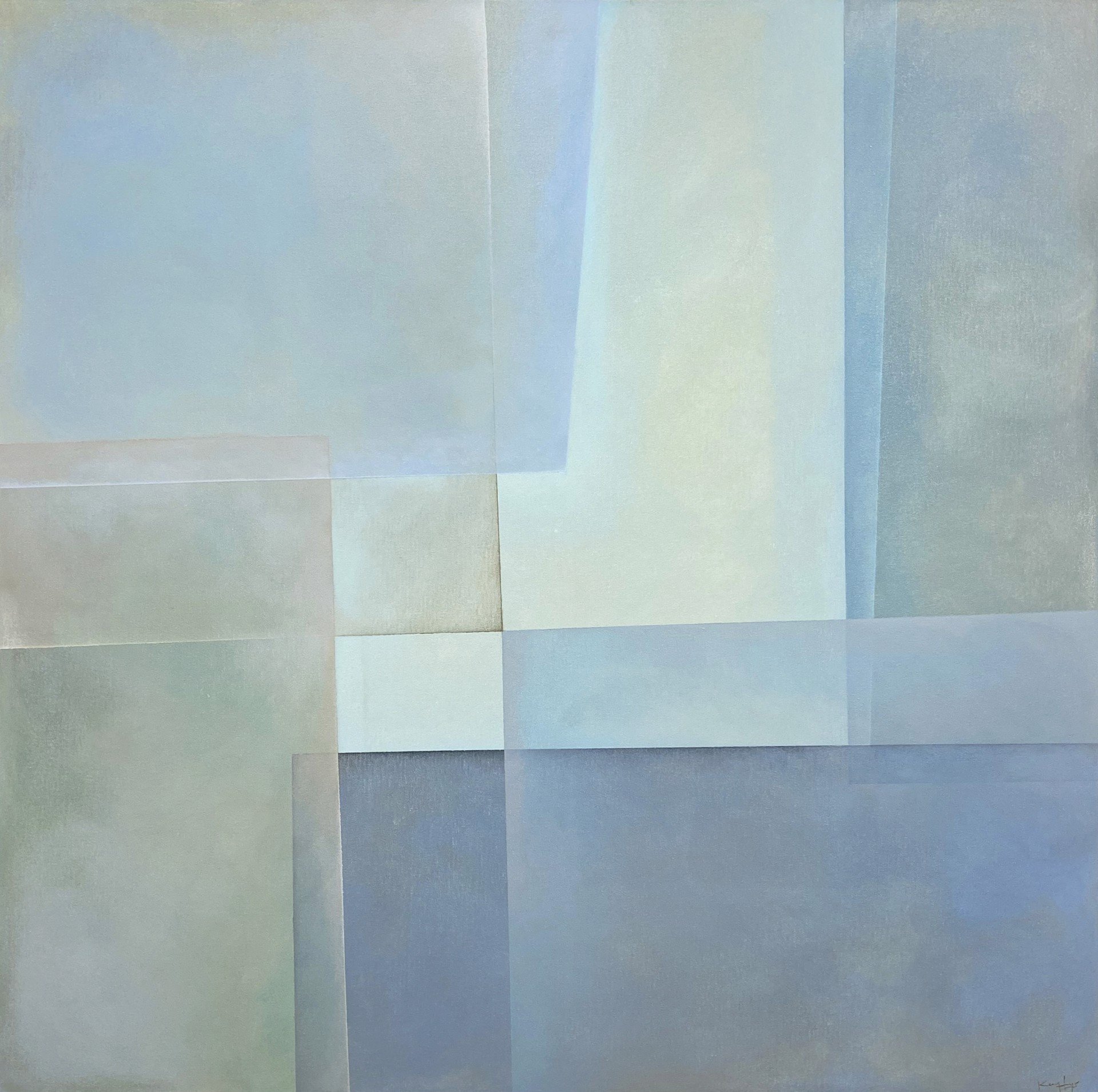Lightness in Blues | 2022 | 60 x 60 inches | acrylic on canvas