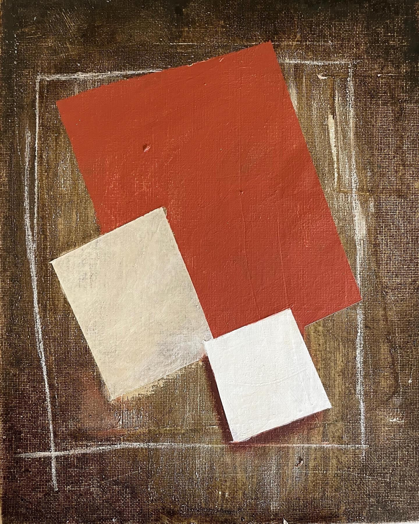 Shadow | 11 x 14 inches plus frame | 2022 | acrylic, oil stick, Minwax, graphite on canvas panel