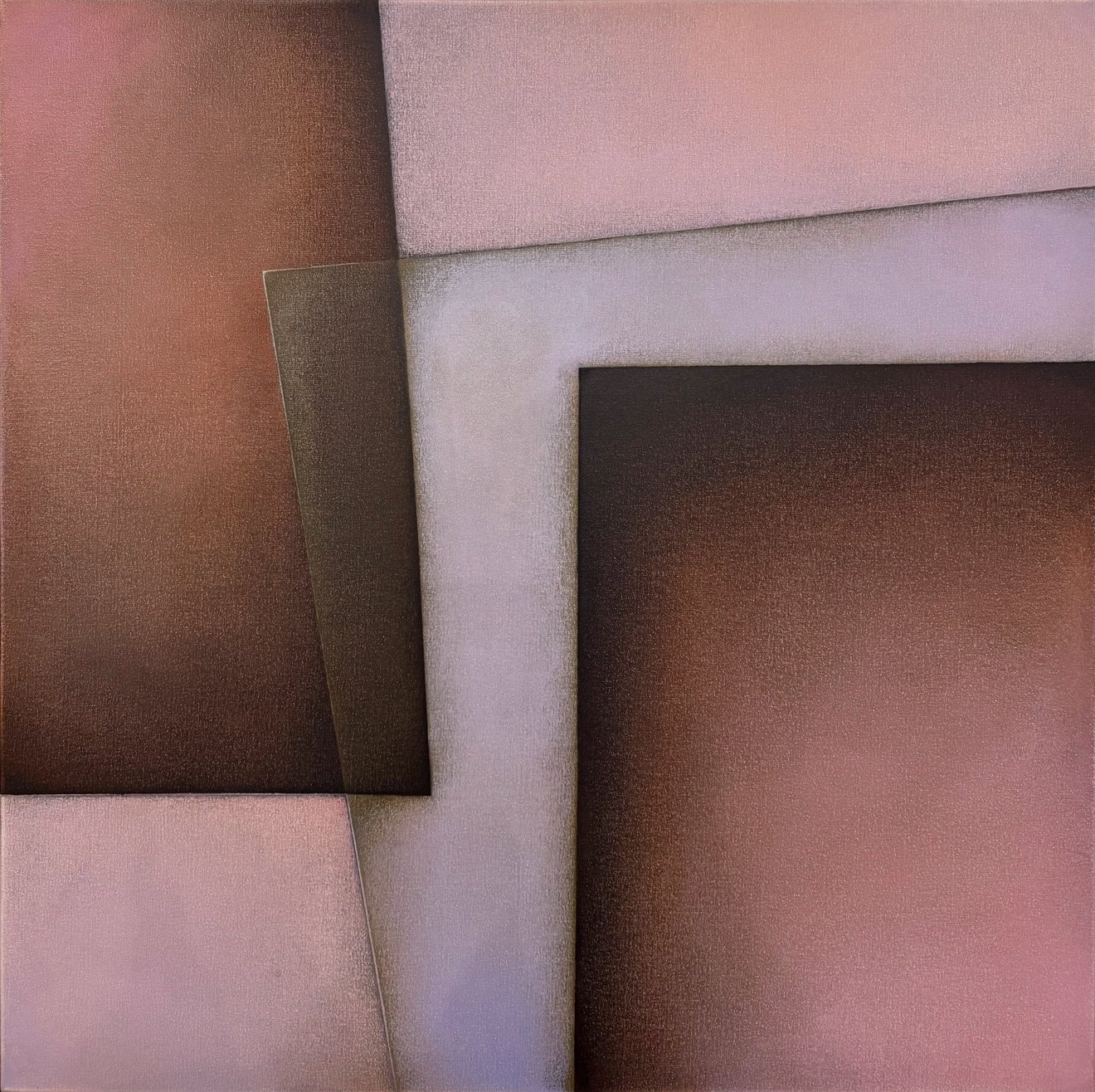 Umber Caves and a Violet Sky I 36 x 36 I acrylic on heavy cotton canvas I $3,600