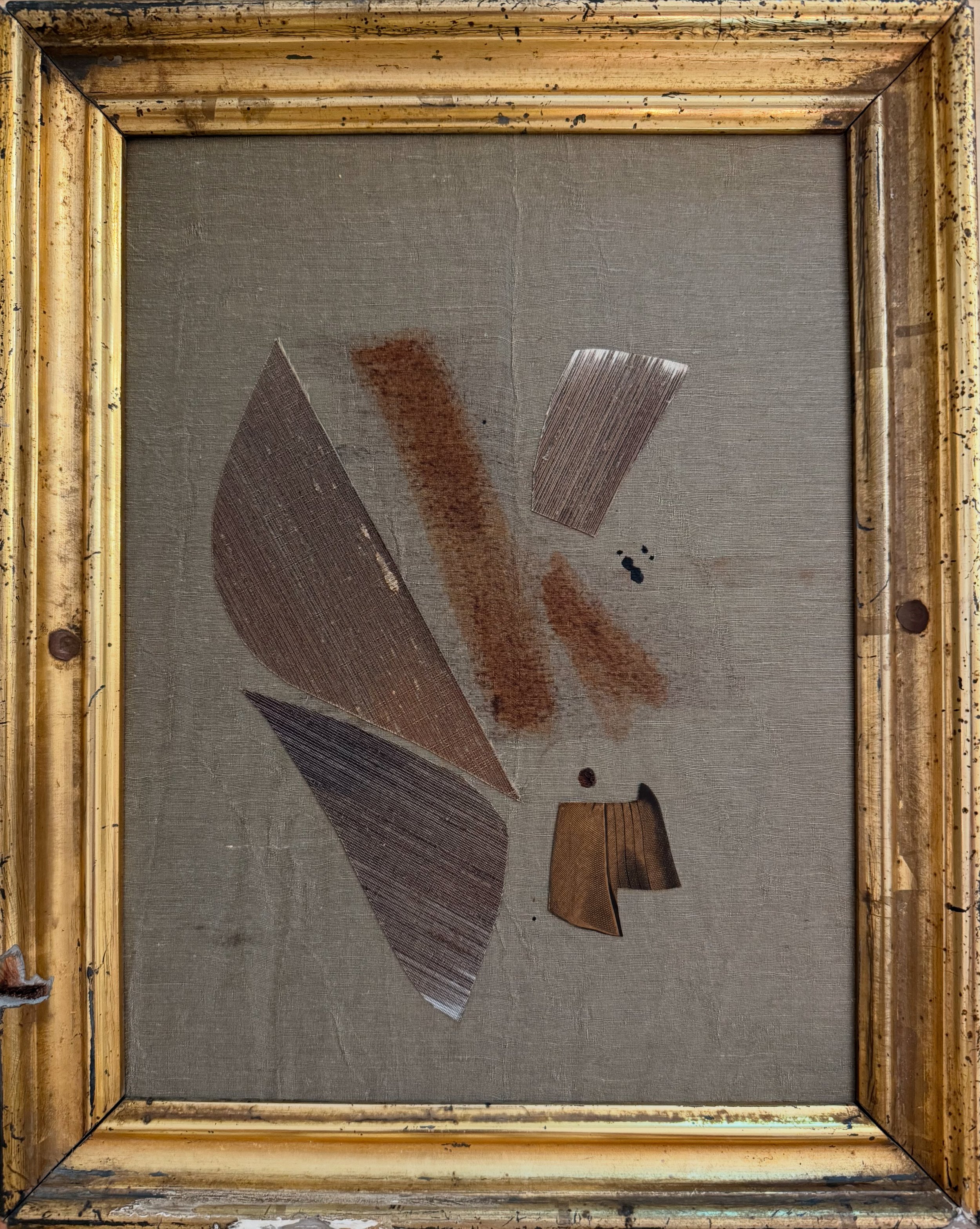 tea and oranges | 15 x 12 inches | mixed media silk | 2025 | $850