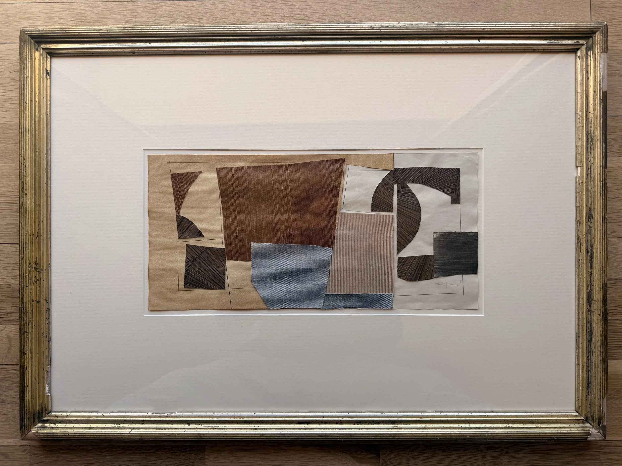 Falling Rock III | mixed media in antique gilded frame | 22 x 31 inches | $1,650