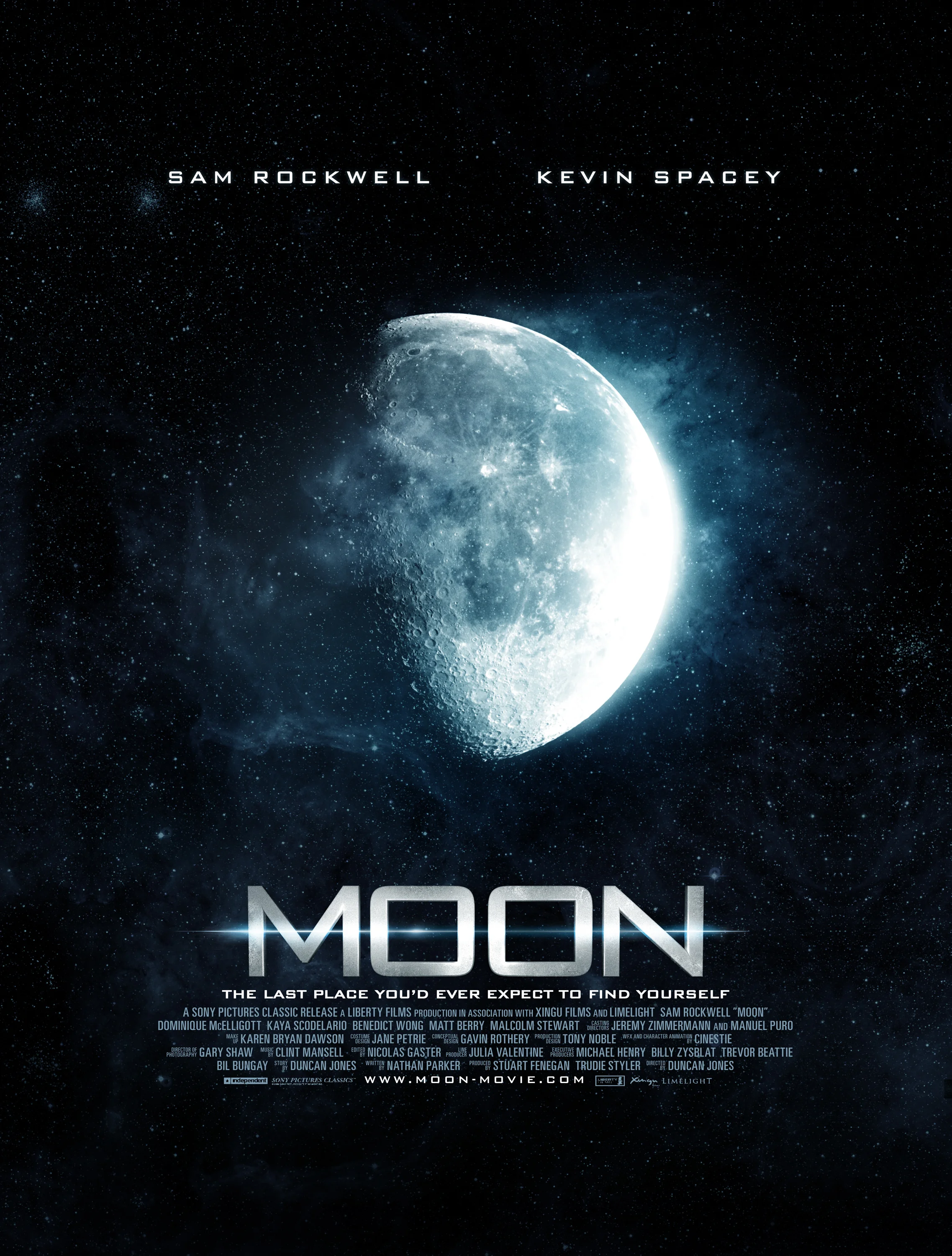 Moon , 2009, movie poster, dir. Duncan Jones.