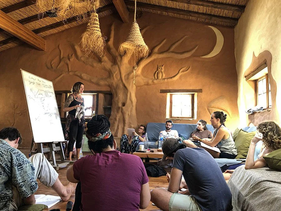 Natural Building Course theory session in A Quinta’s main hall.jpg