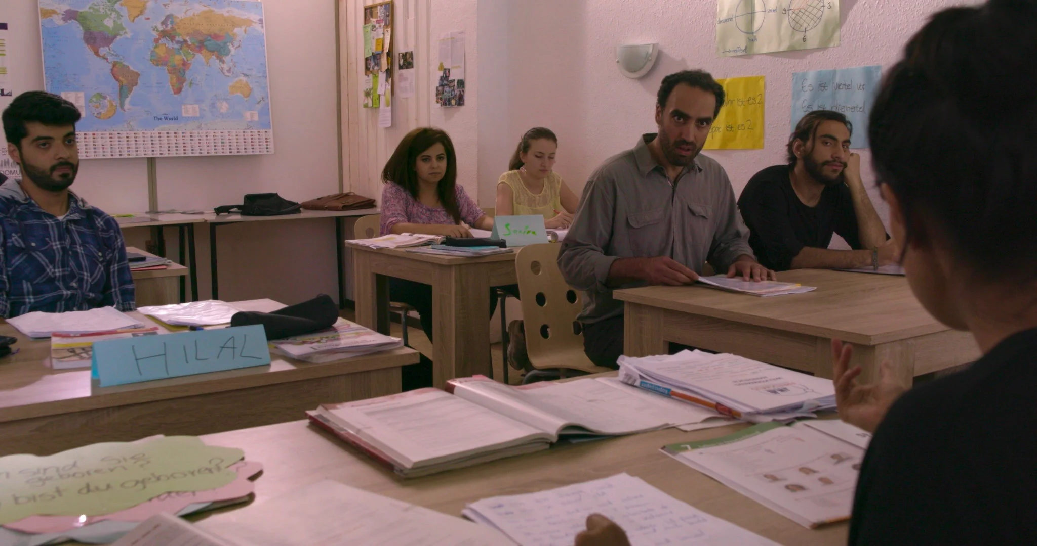 German language classroom scene