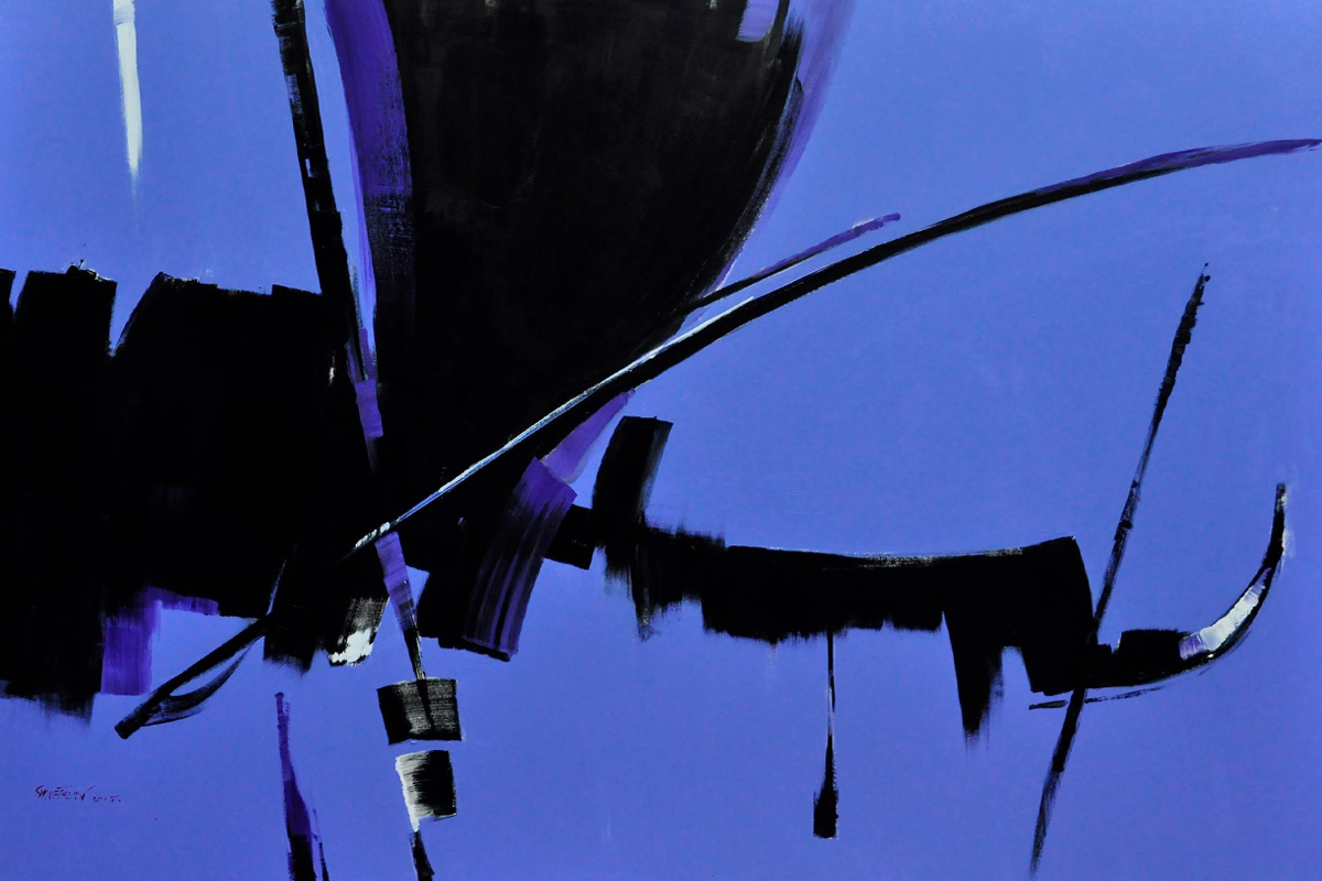 Blue Sampan ( 120 cm x 180 / acrylic ) Sold
