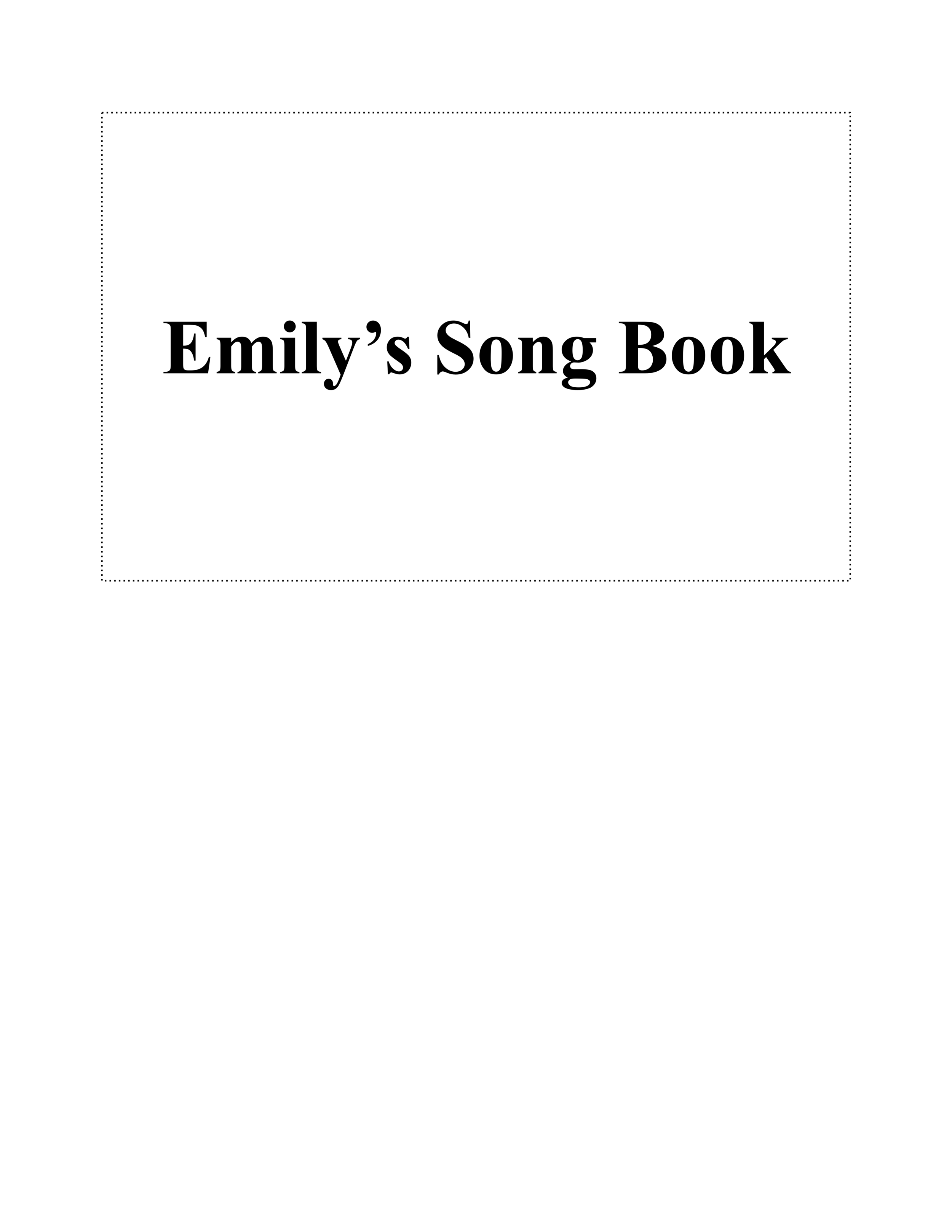 Emily Joy's Song Book