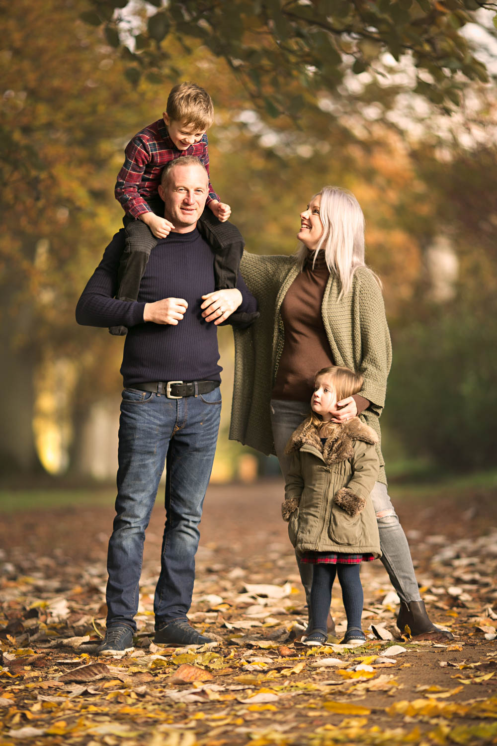  Family autumn portrait at Castle Ashby in Northampton 