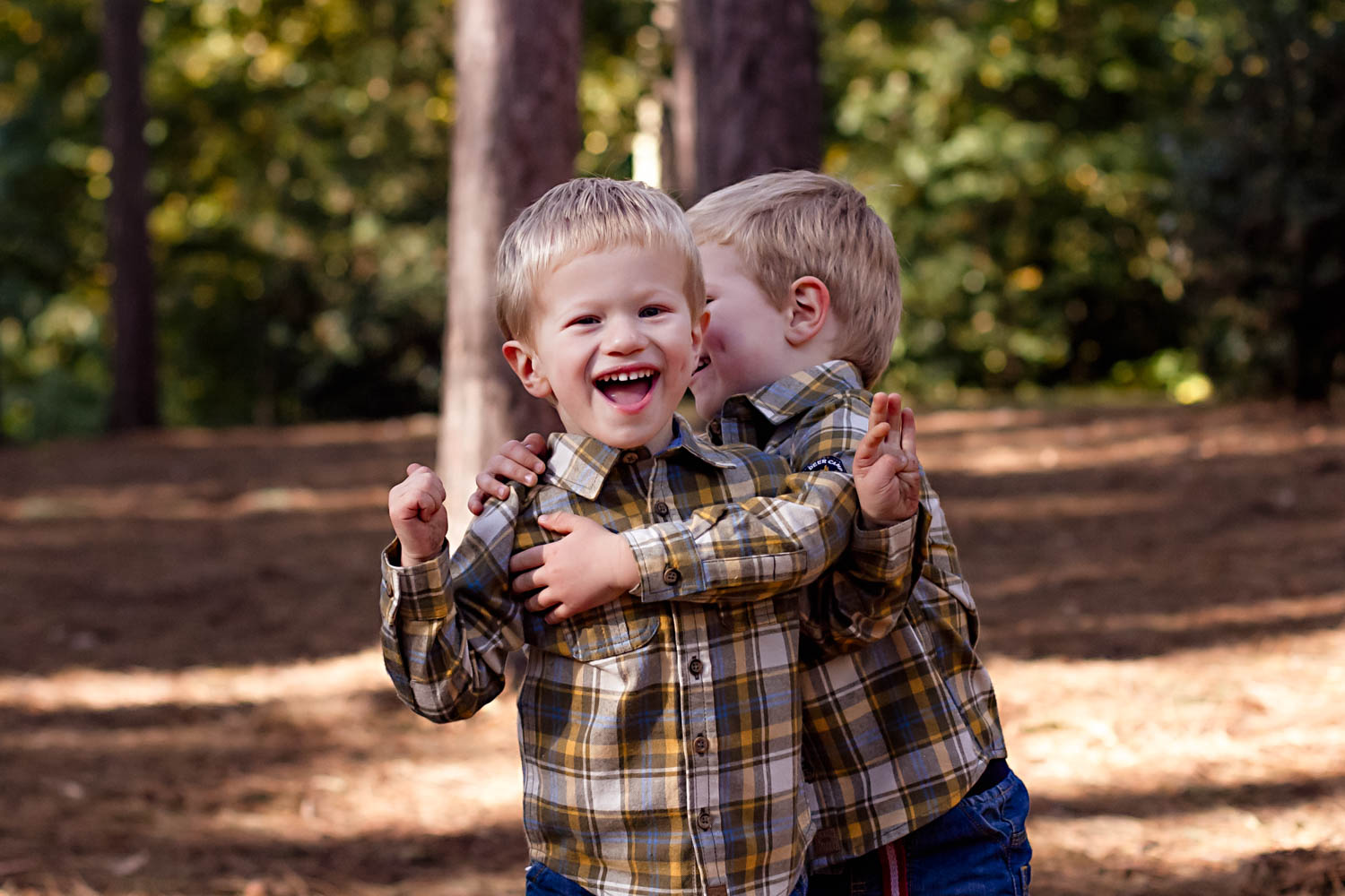 Child Portrait - Twins - play fighting - Bedford.jpg