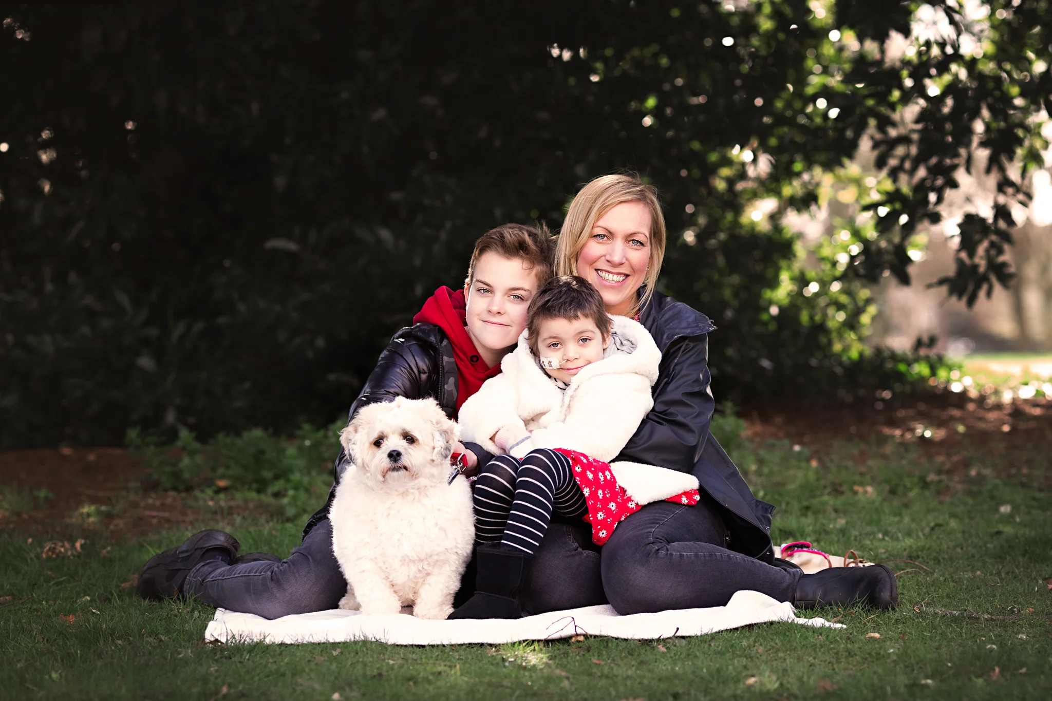 Outdoor Family Portrait by Bedford Family Photographer