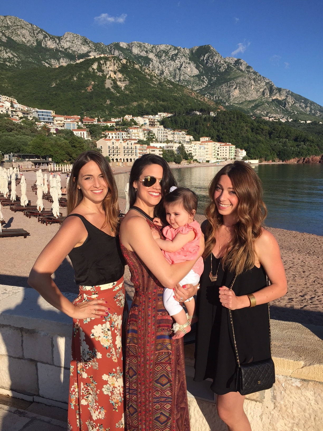 The beach near Sveti Stefan.