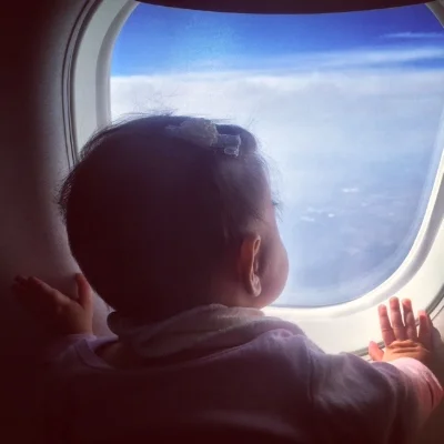 Karina has always loved the window seat.