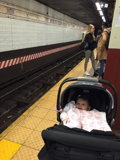 Karina's first NYC subway ride