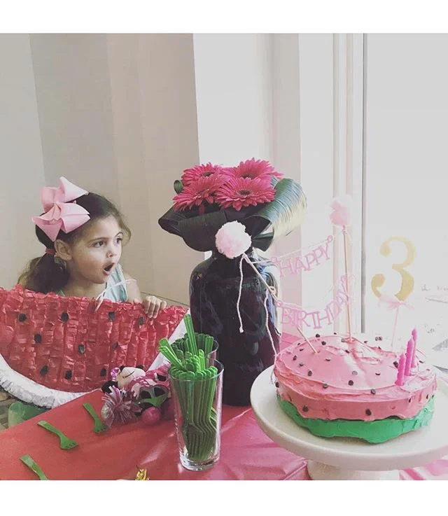 Watermelon smiles. Mommy knows what baby loves best. #watermeloncake #watermelonparty #heyjetsetbaby