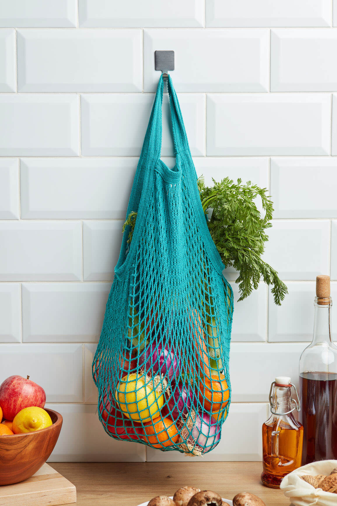 Mesh tote bag for groceries