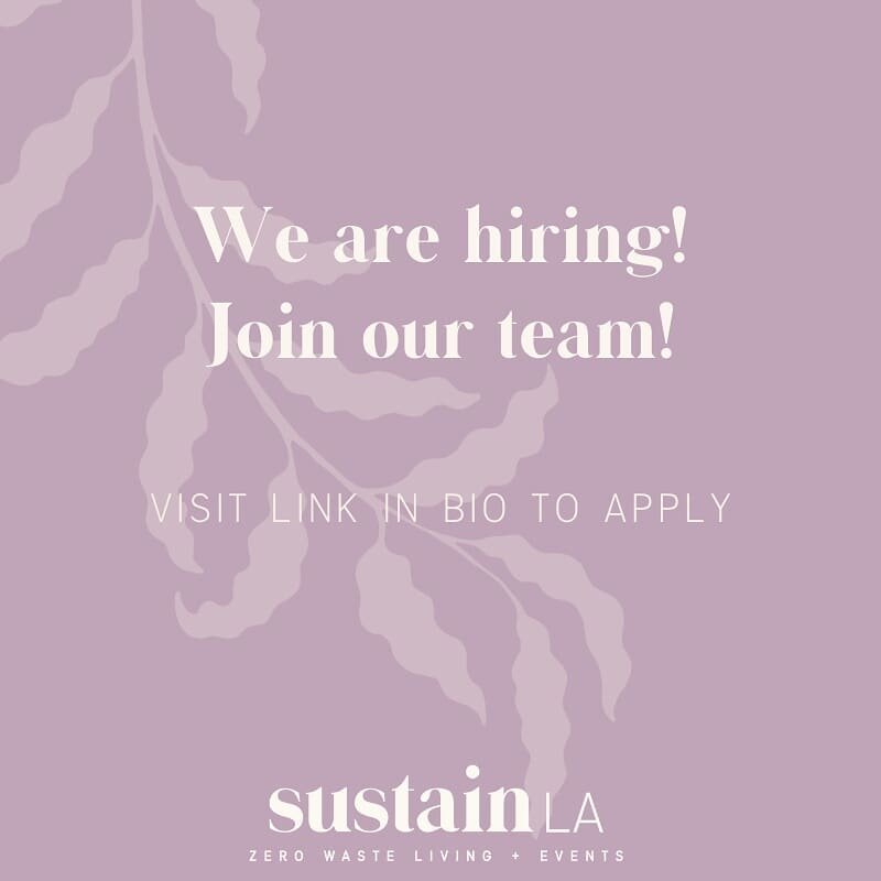 ☆We are hiring!☆

Join our team! We are looking for individuals with a passion for zero waste and dedication to ensuring an amazing and inclusive refill experience for our community.

Please visit the link in our bio or visit&nbsp;https://bit.ly/SLAJ