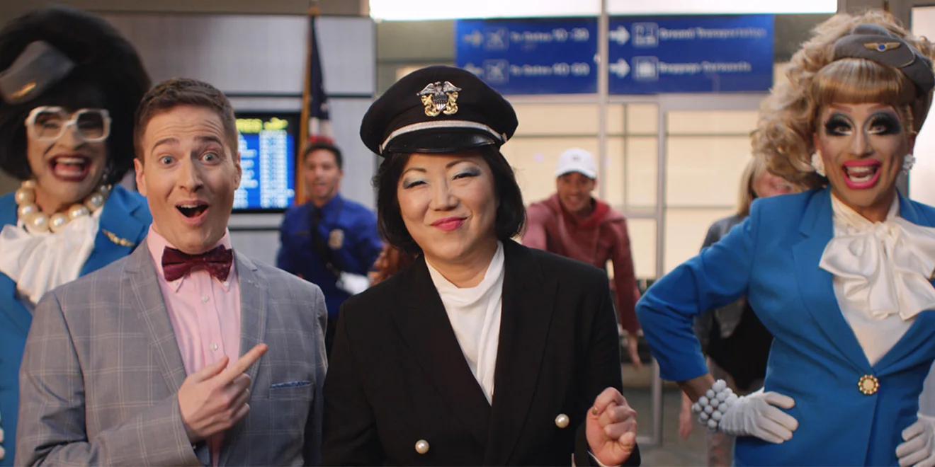 Orbitz goes all in with a song-and-dance mini movie in "It's a Great Big World." Photo credit: Orbitz