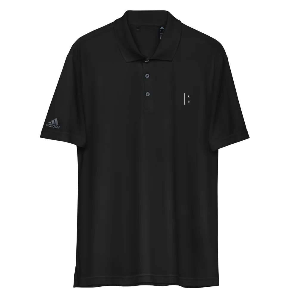 adidas black golf polo