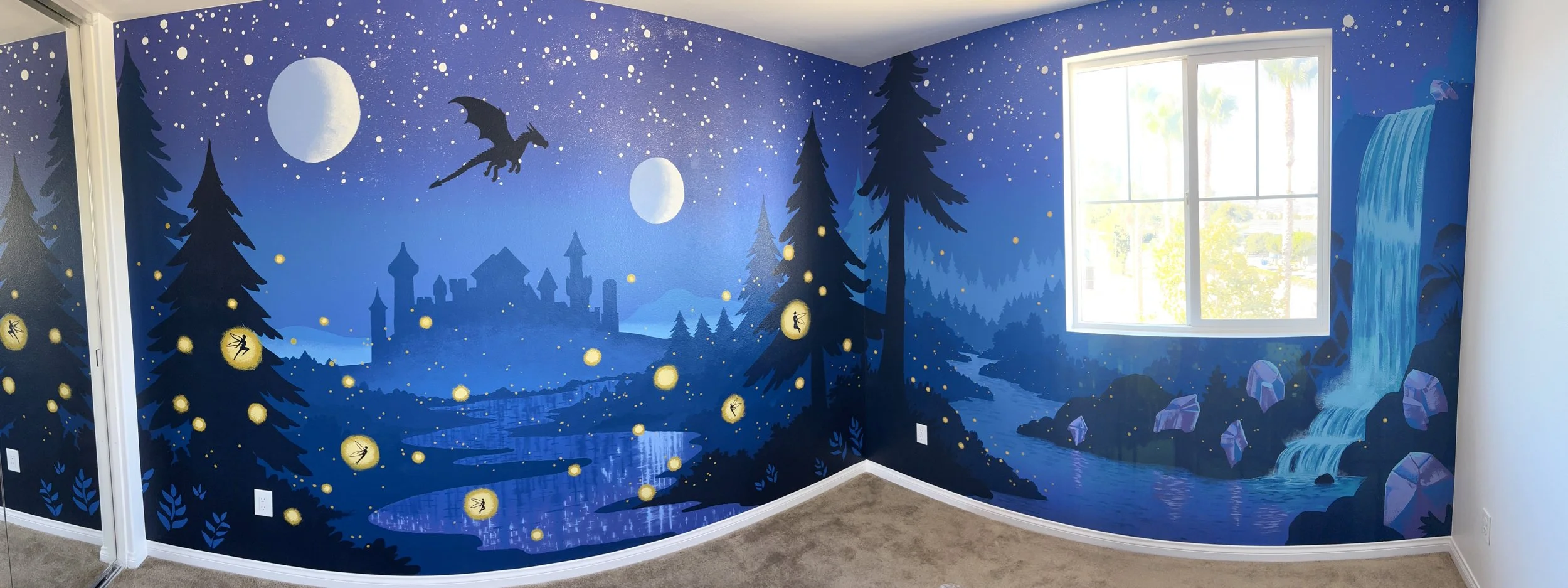 Fantasy Two-Wall Nursery Mural