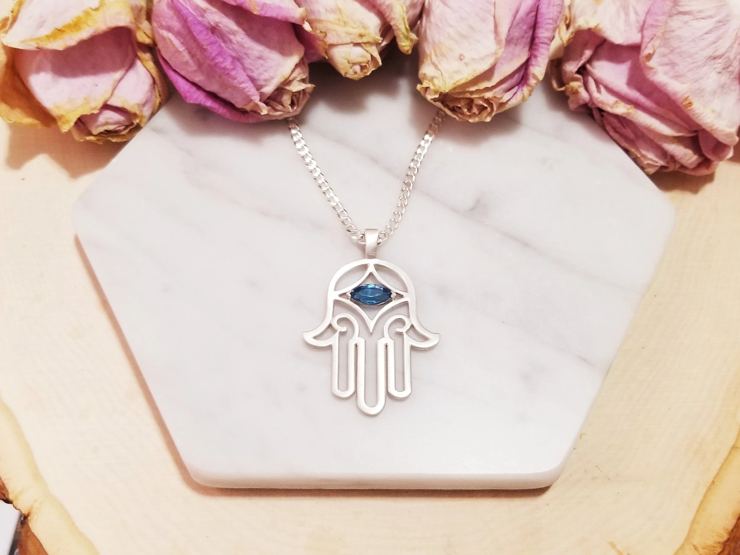 Silver Hamsa Necklace