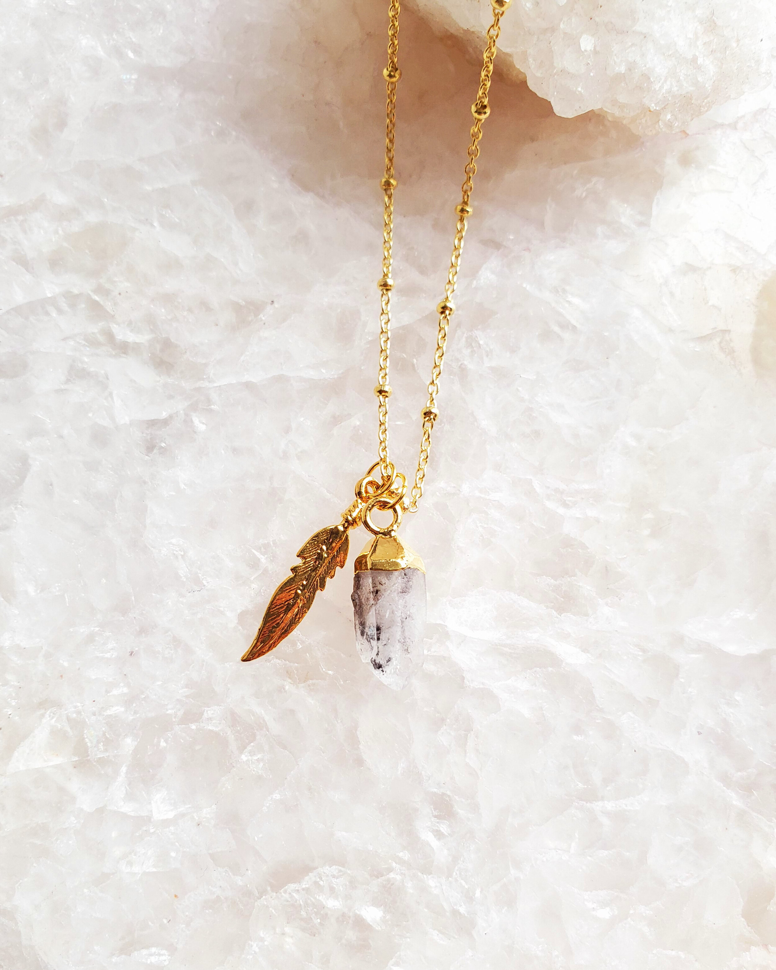 Herkimer diamond necklace