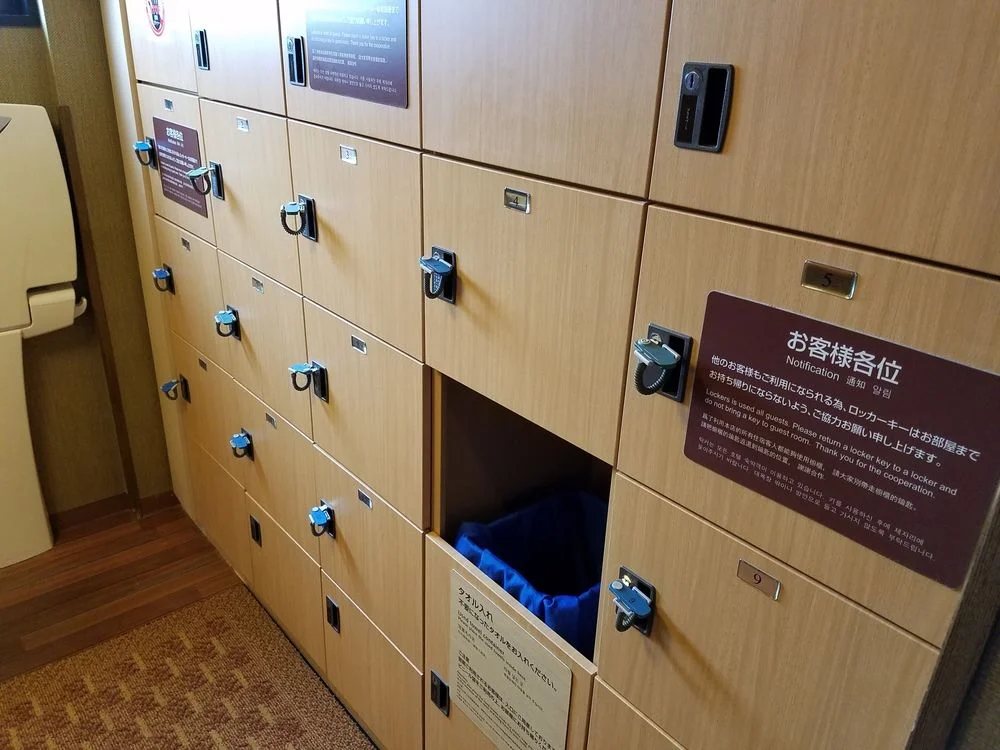 If there's no lockers, there'll be a basket for your clothes and jewellery.