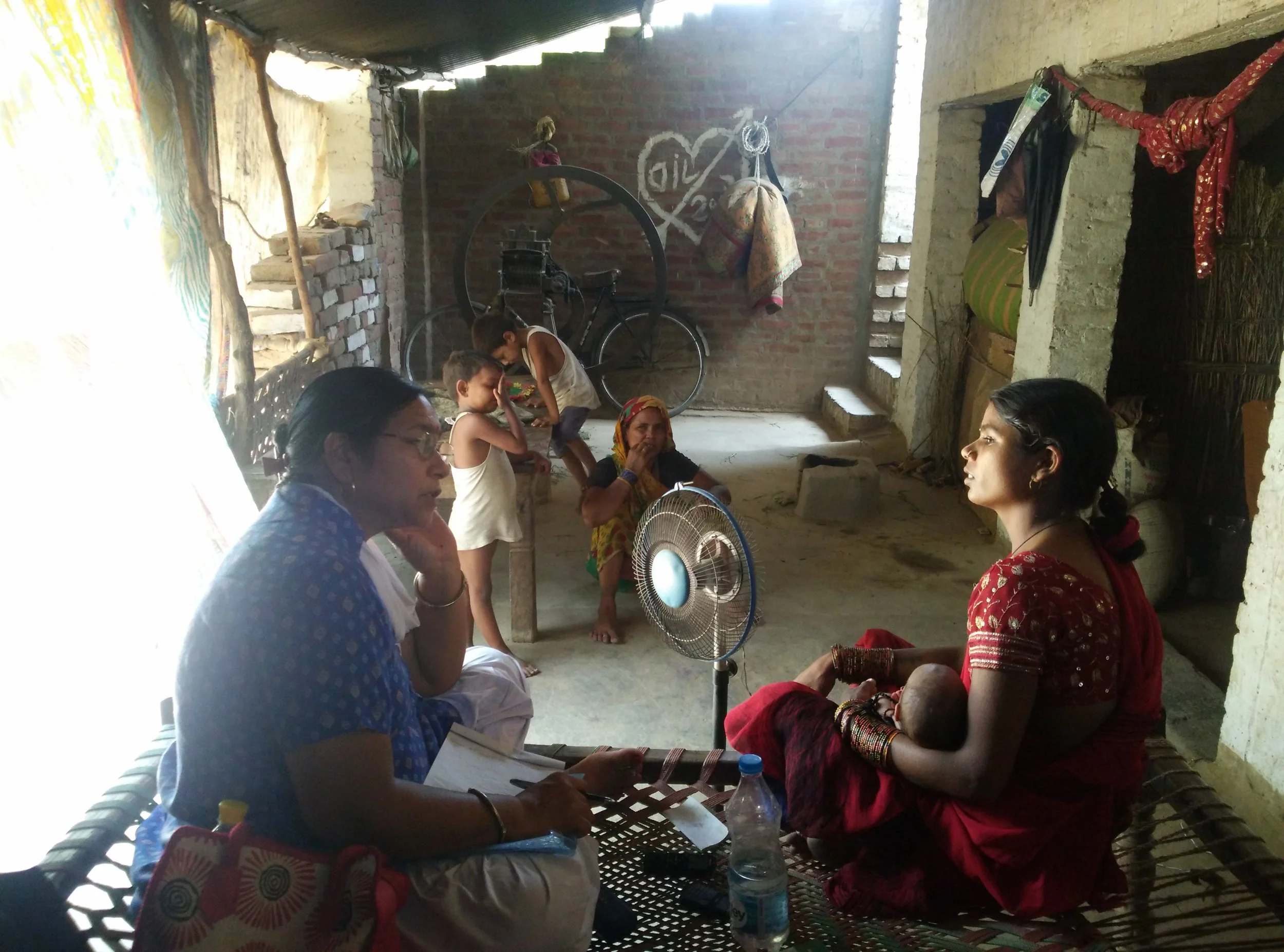 Having an older lady moderate the interviews was a big plus as the women and mothers-in-law felt more comfortable talking about these sensitive issues