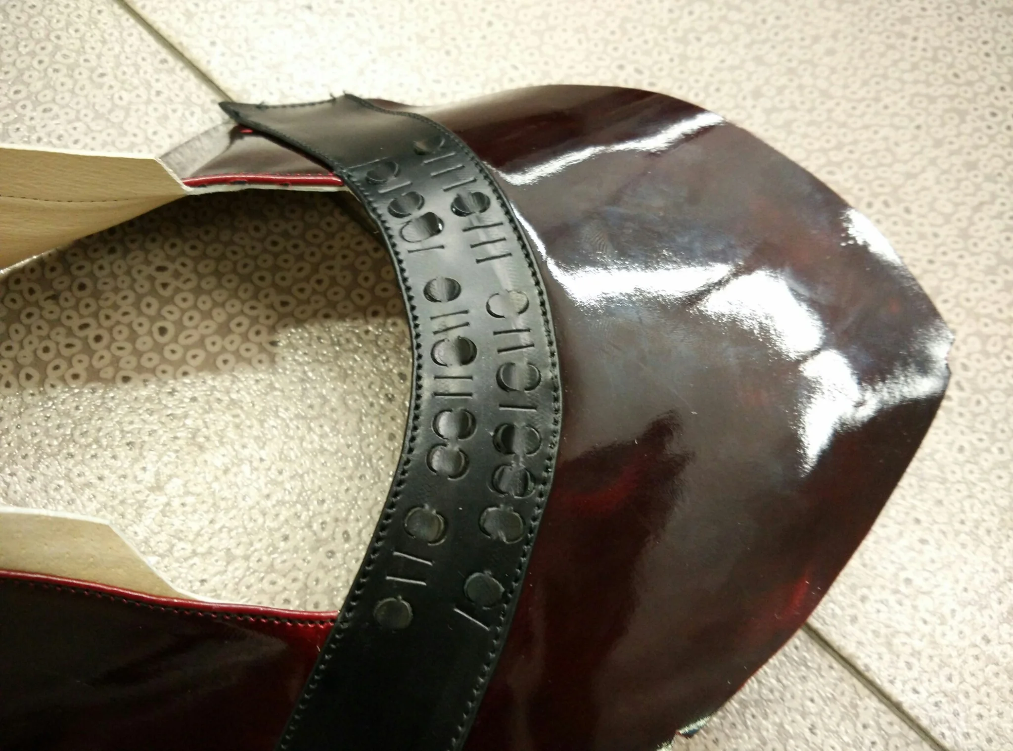 The complete upper of the shoe, ready to be lasted