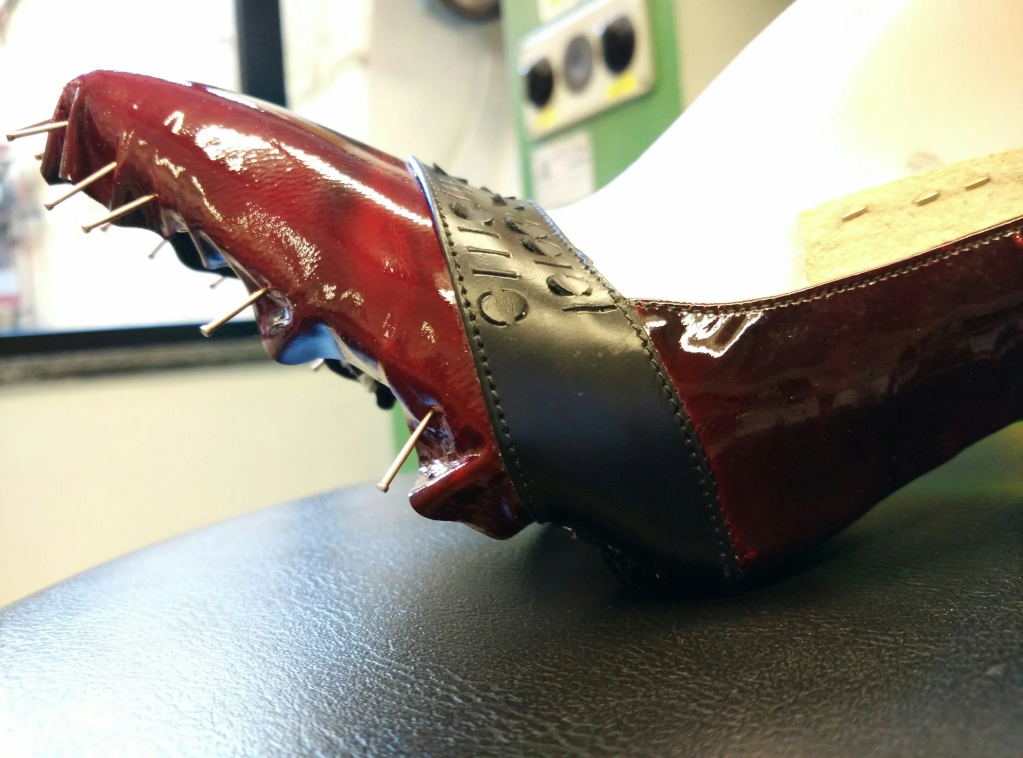 Handlasting requires a lot of strength to pull on the upper and nail it in, so that the upper can take shape.