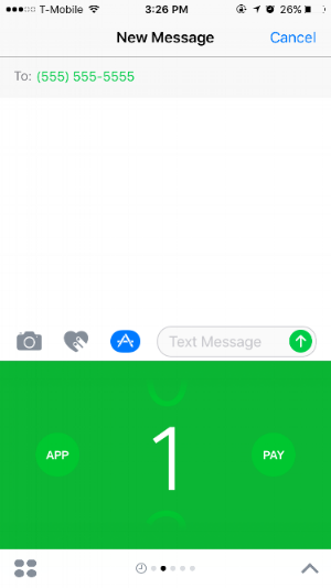 Cash built into Messages.