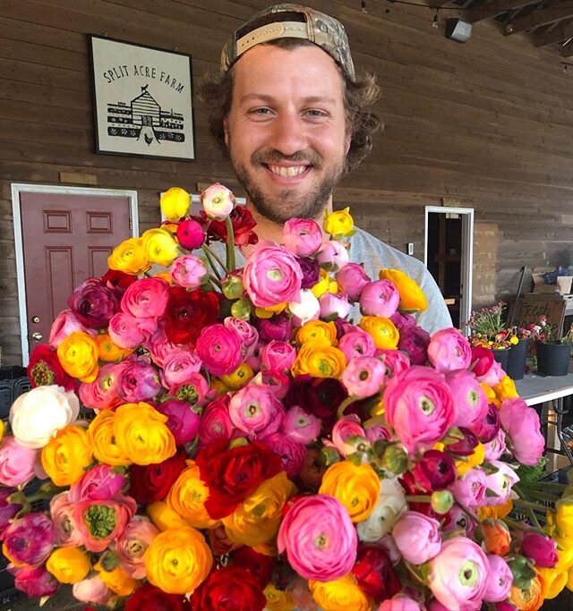 Find these beauties (the farmer too😍) at market tomorrow! We&rsquo;ll be at @chfarmersmarket and @carrborofarmersmarket with vegetables and flowers!