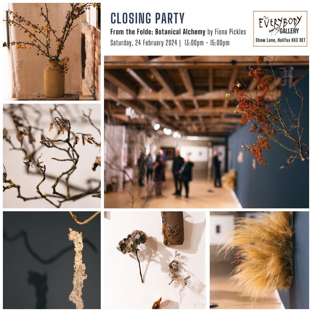 Join us to say farewell to winter, and farewell to Fiona in the closing party for From the Folde: Botanical Alchemy by @FionaPicklesartist 

Free and open to all, this is the final chance to experience the exhibition and the new artwork that Fiona ha
