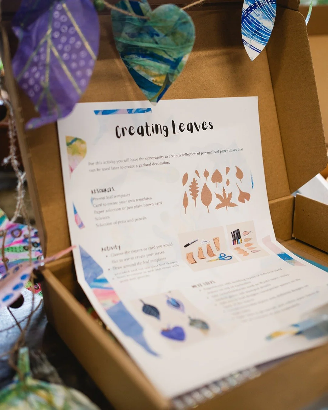 Join us at Mixenden Activity Centre today where we will be taking part in the Staying Well with Cancer and Beyond event🎗️

We have brought our Boxes of Wellbeing and will be running leaf garland workshops, where people can write messages of love and