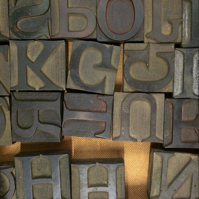 Wood type at London Centre for Book Arts