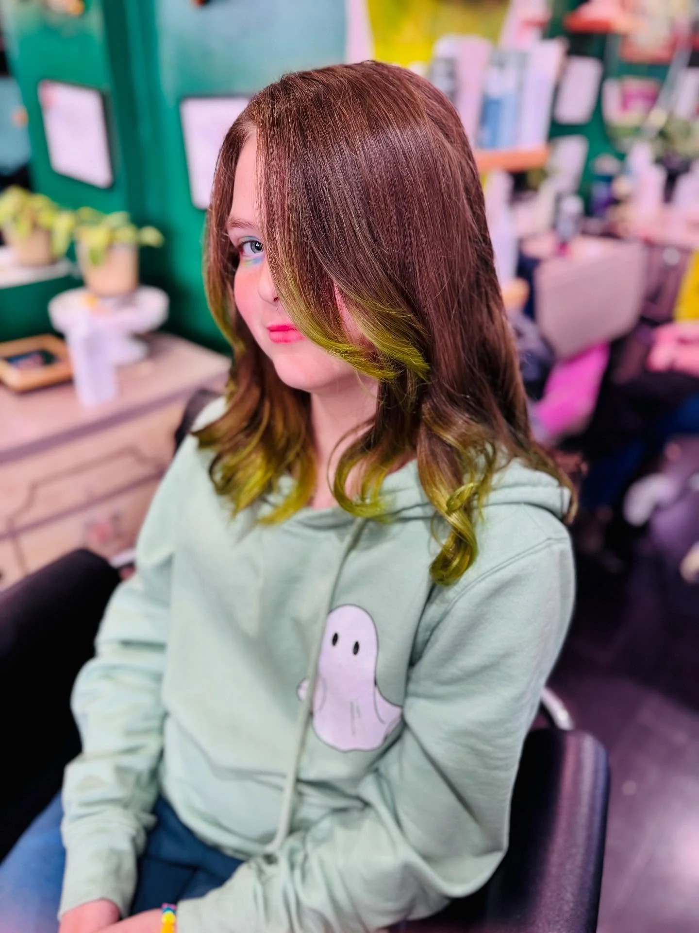 Just some lime green tips! Thank you, B!