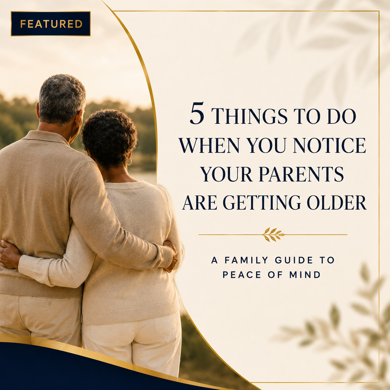 Elderly Couple Satisfied Looking Out at the Horizon After Completing their Estate Plan in Texas