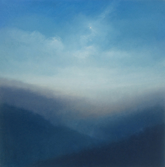Mountain Light (Pastel on paper, 26" x 26")