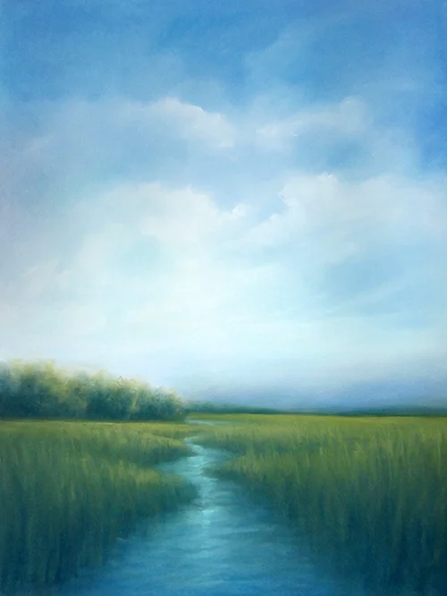 Marshland III (Pastel on paper, 48" x 36")