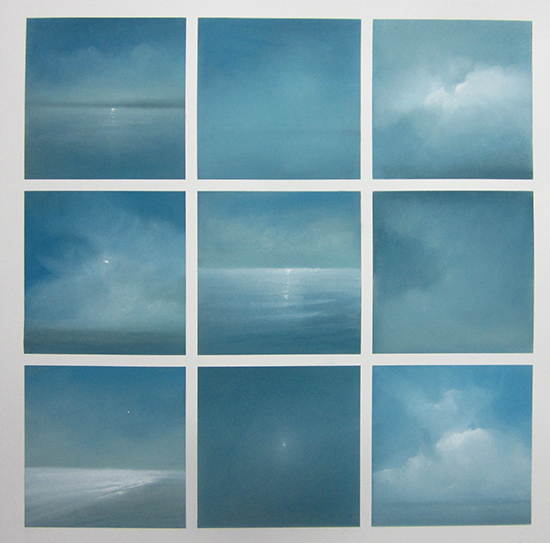 Ocean Grid 3 (Pastel on paper, 28" x 28")