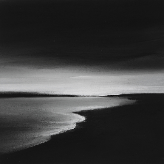Night Waters IV (Pastel on paper, 10" x 10")