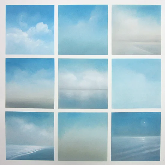 Ocean Grid 2 (Pastel on paper, 28" x 28")