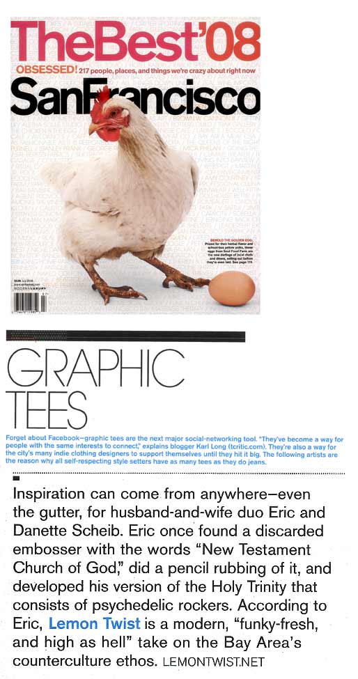 Super excited to be featured in San Francisco Magazine Best of the Bay ’08
