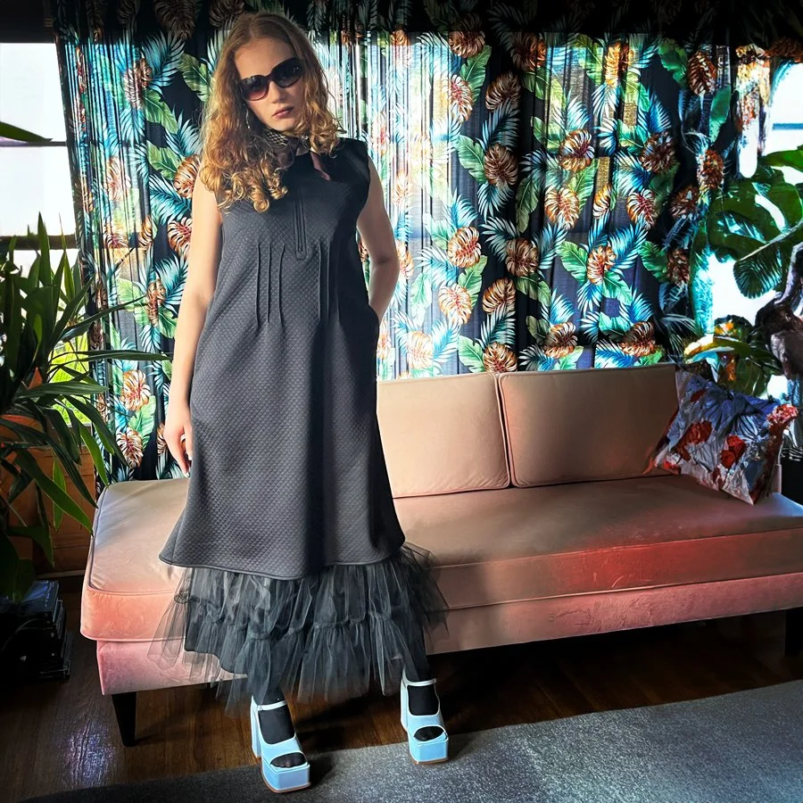 princess polly baby blue dress NEW LOOK LEMON Black tea summer dress Short main image 1