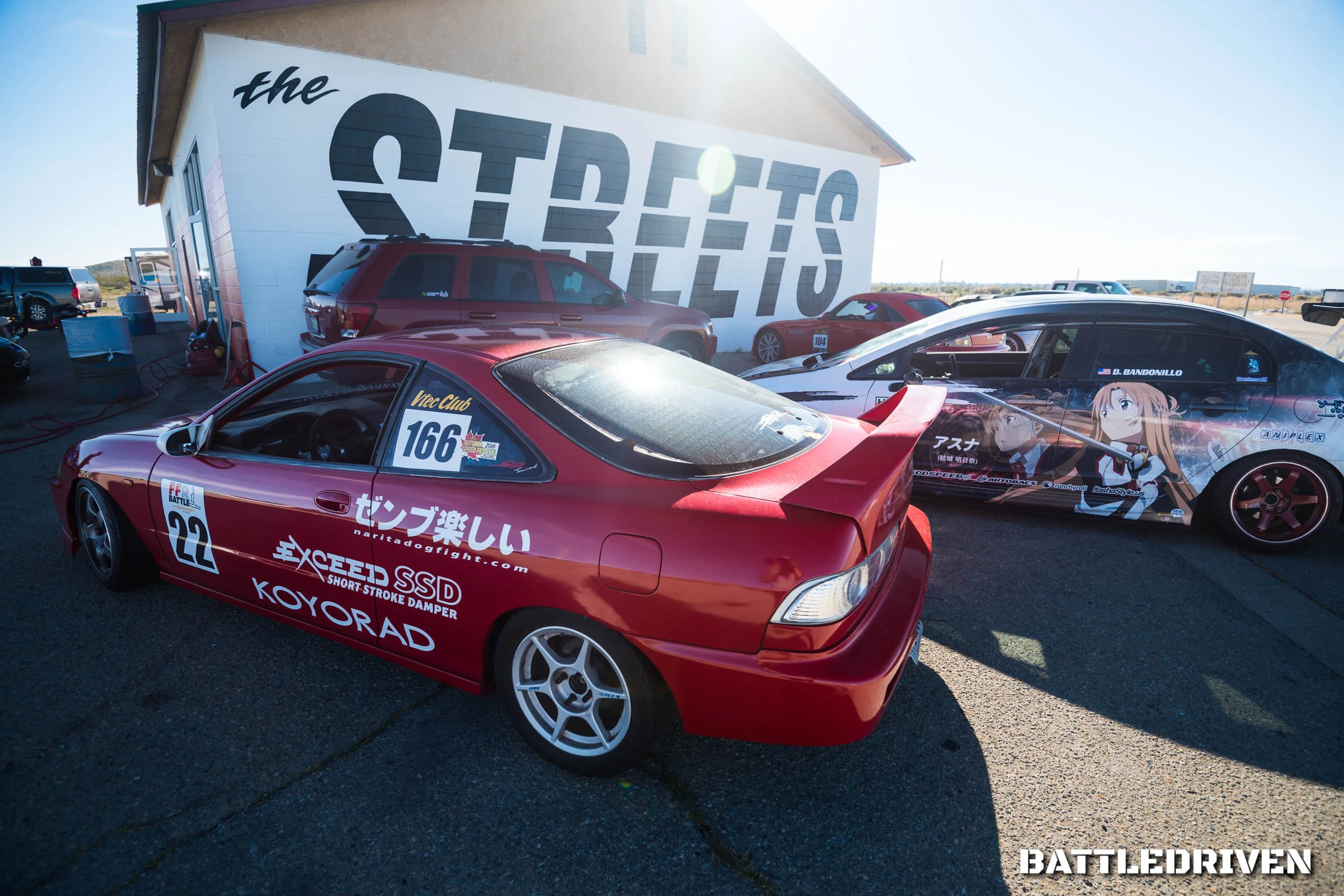 One of Kristian’s (@studytuned) track toy that is well-known for it’s single cam D-Series motor swap into his DC2 Integra. Yup, a single jingle in a DC2. Also, Devyn Bandonillo (@heydevyn) brought his wild 8th generation Civic to play.