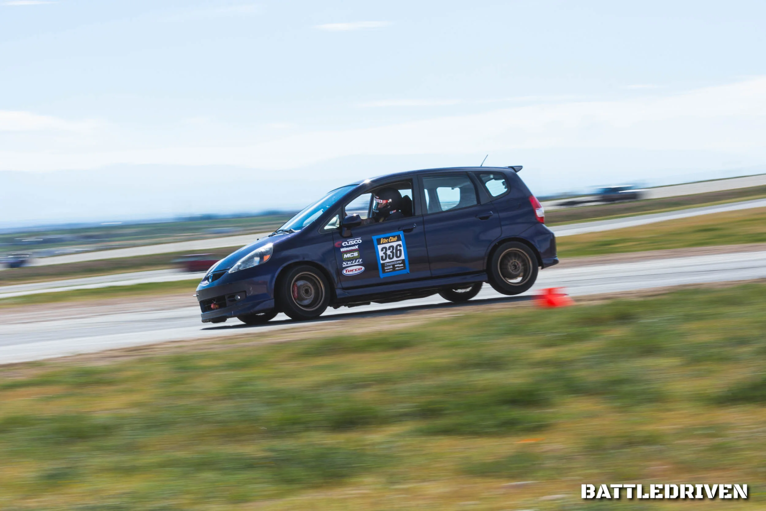 Remember the real MVP that helped another Honda Fit racer out of a sticky situation? Rocco B. (@rollerboots666) three-wheeling after the chicane, because he was definitely the MVP this day.