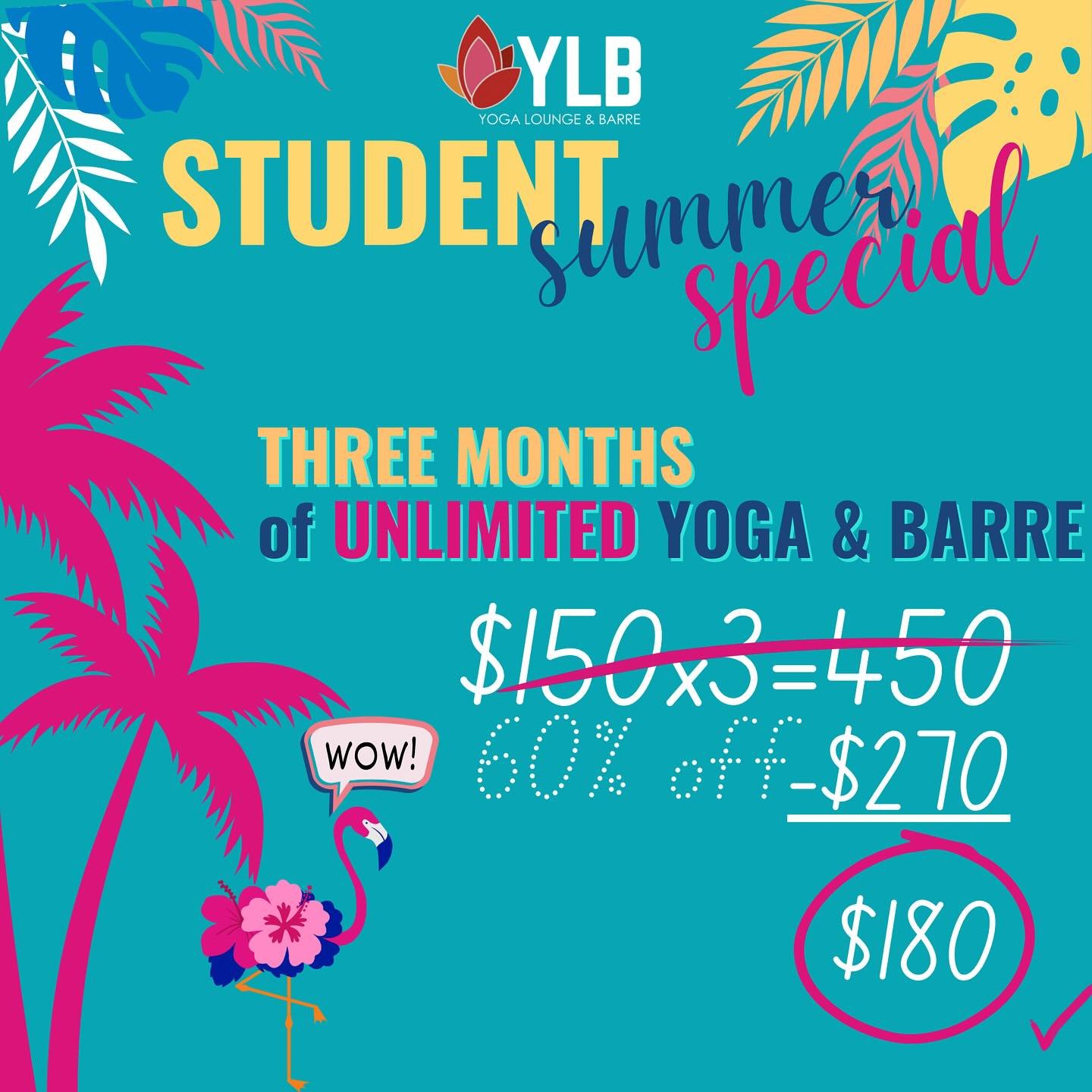 ☀️ Attn: students &amp; teachers&hellip;spend your summer in savasana!

✨Swipe for Teacher Savings :). 
✨Sale ends May 31
✨Open to High School &amp; Undergrads
✨Teacher pass open to current teachers and includes summer challenge registration.