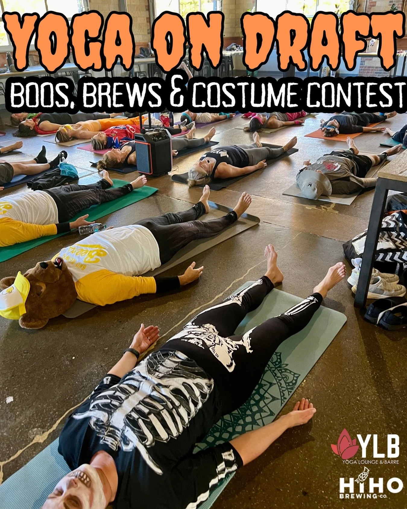 Trick or Treat!! @yoga_on_draft Halloween returns to @hihobrewingco Sunday, 10/26! 

Join @yogabestieweirdos for a spooky, pun-filled, yoga flow followed by a pint of HiHO draft beer, treats, and PRIZES!

Costumes are STRONGLY encouraged - whether yo